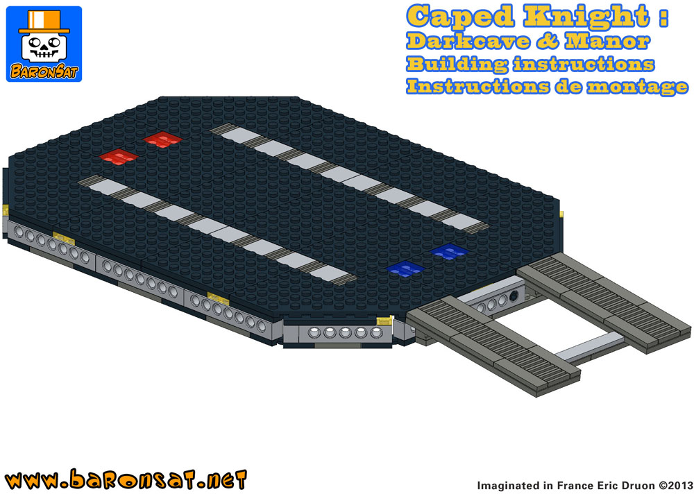 Instructions Lego Bricks Custom Batcave & Wayne Manor platform