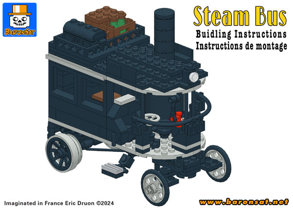 Steam Bus moc brick model instructions Lego
