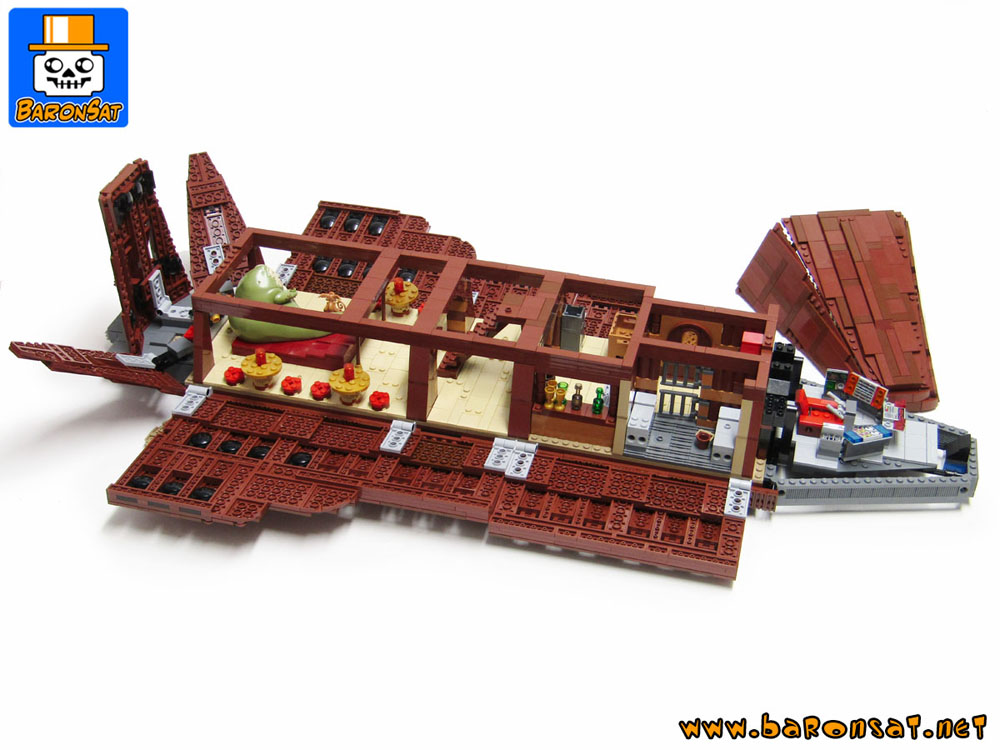 lego jabba sail barge custom model interior