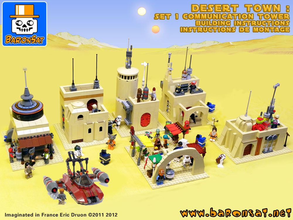lego tatooine village custom building instructions