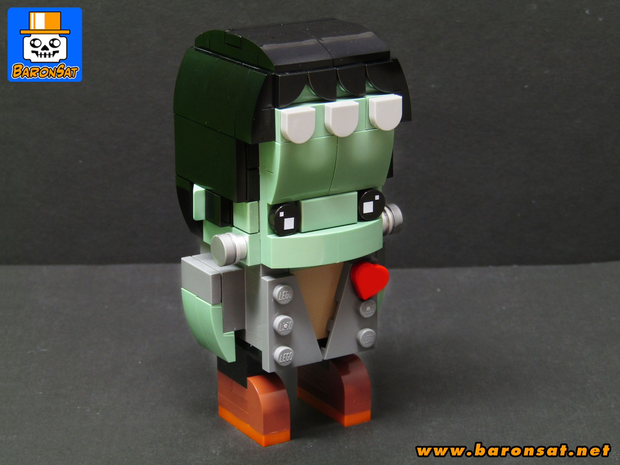 Frankenstein's monster Lego moc custom Brickheadz Side view