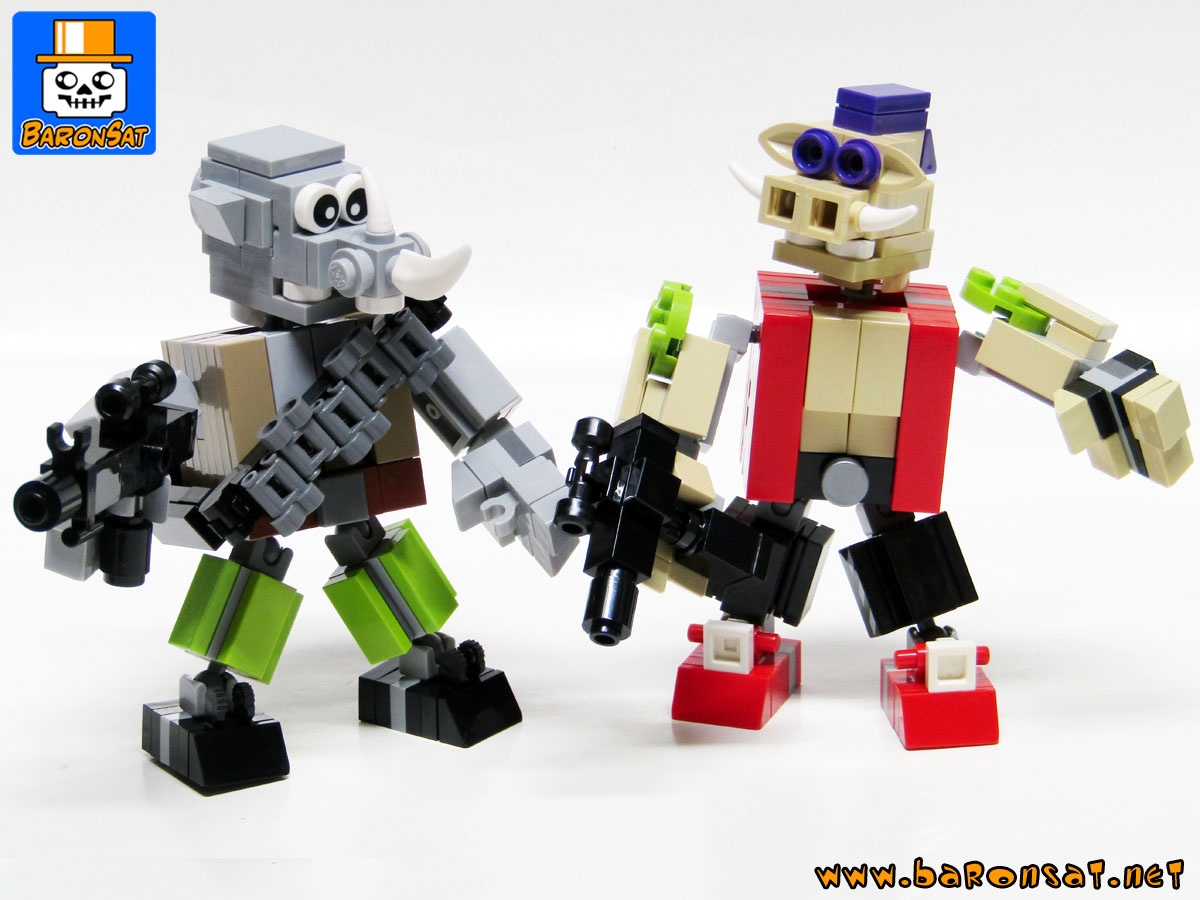 Lego moc Bebop & Rocksteady custom models