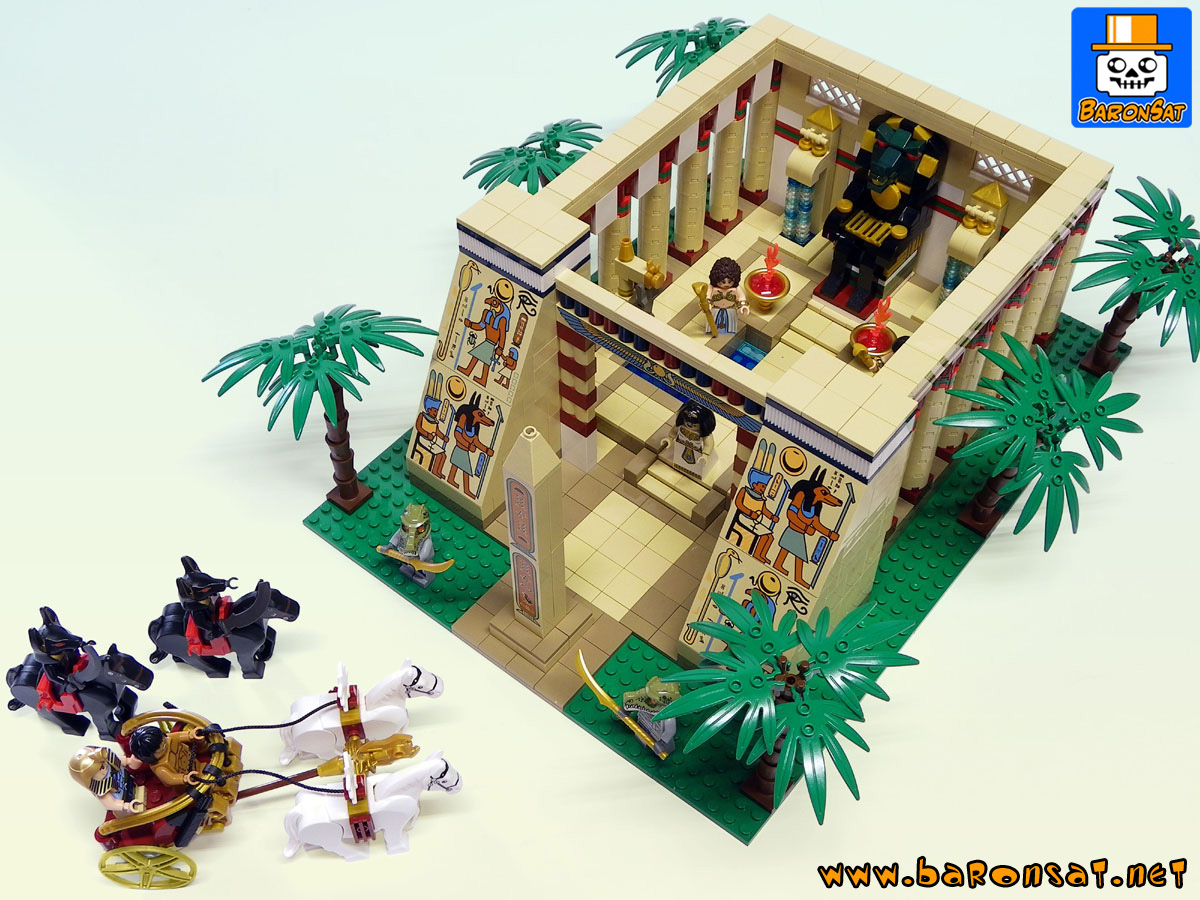 Lego Crocodile God Temple & pharaoh war chariot custom models_1