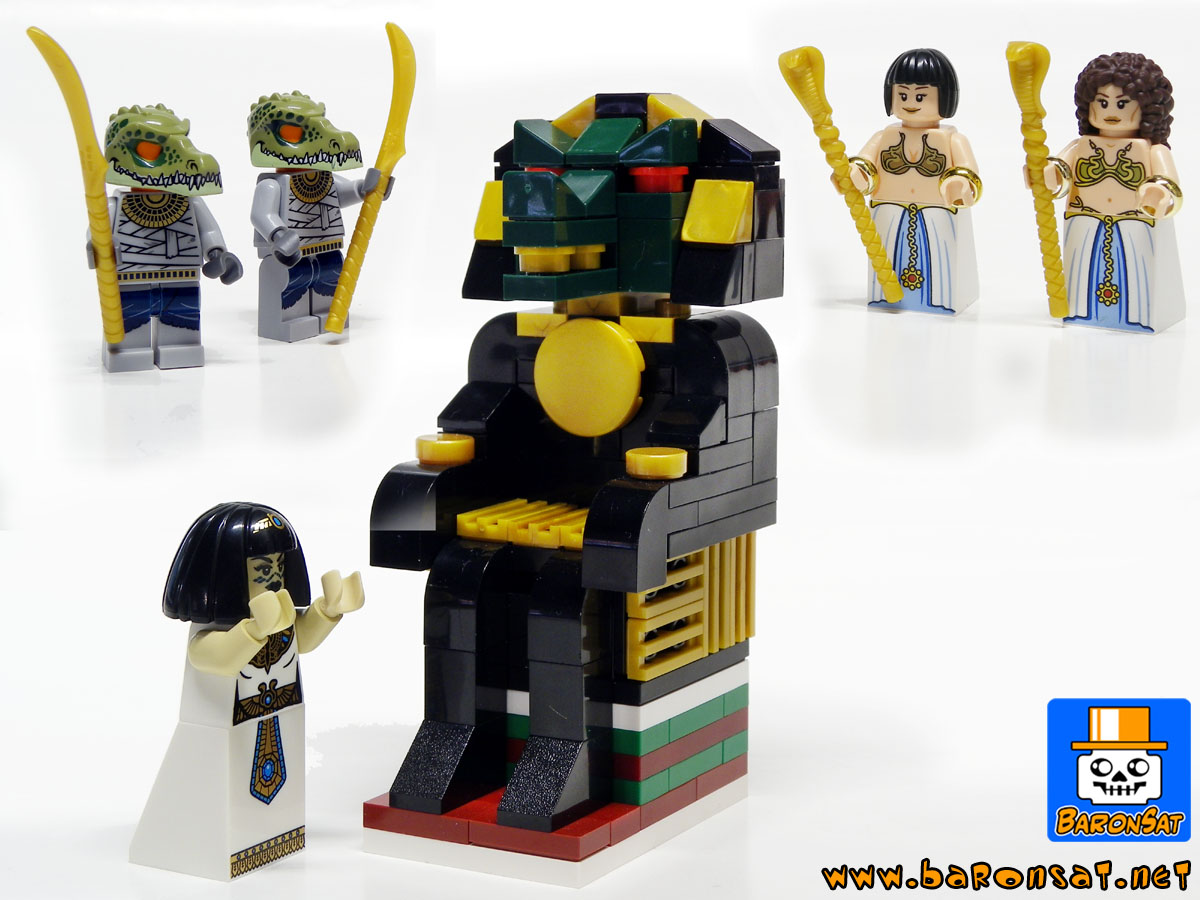 Lego Crocodile God Temple & pharaoh war chariot custom models_5