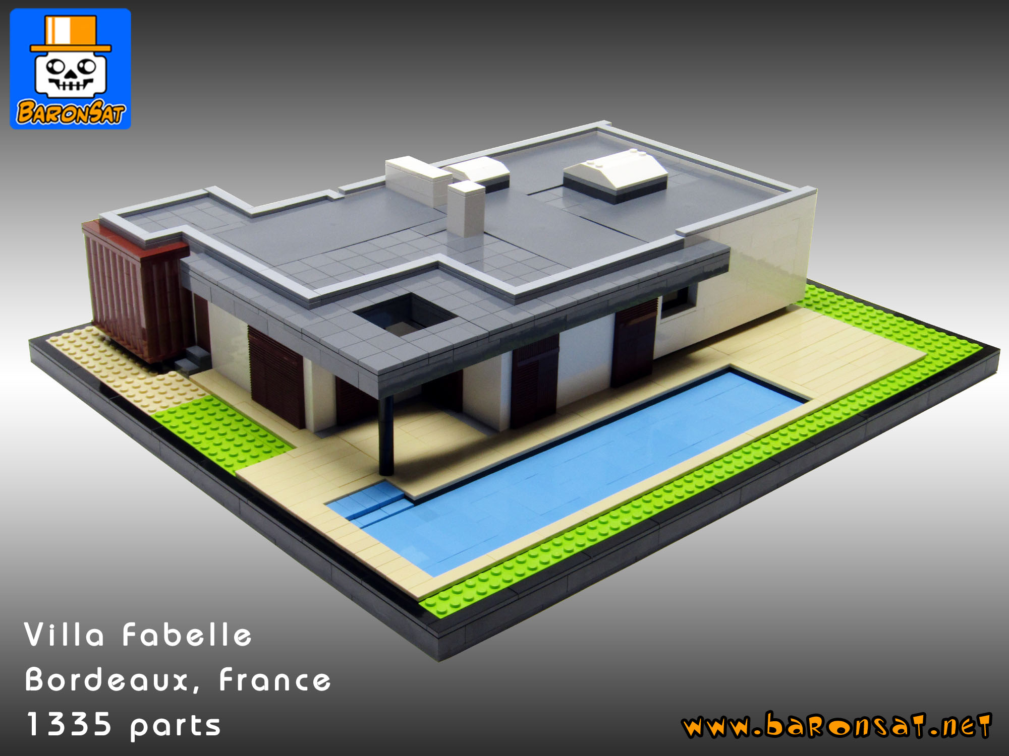 Lego moc Architecture Villa Custom Model Front