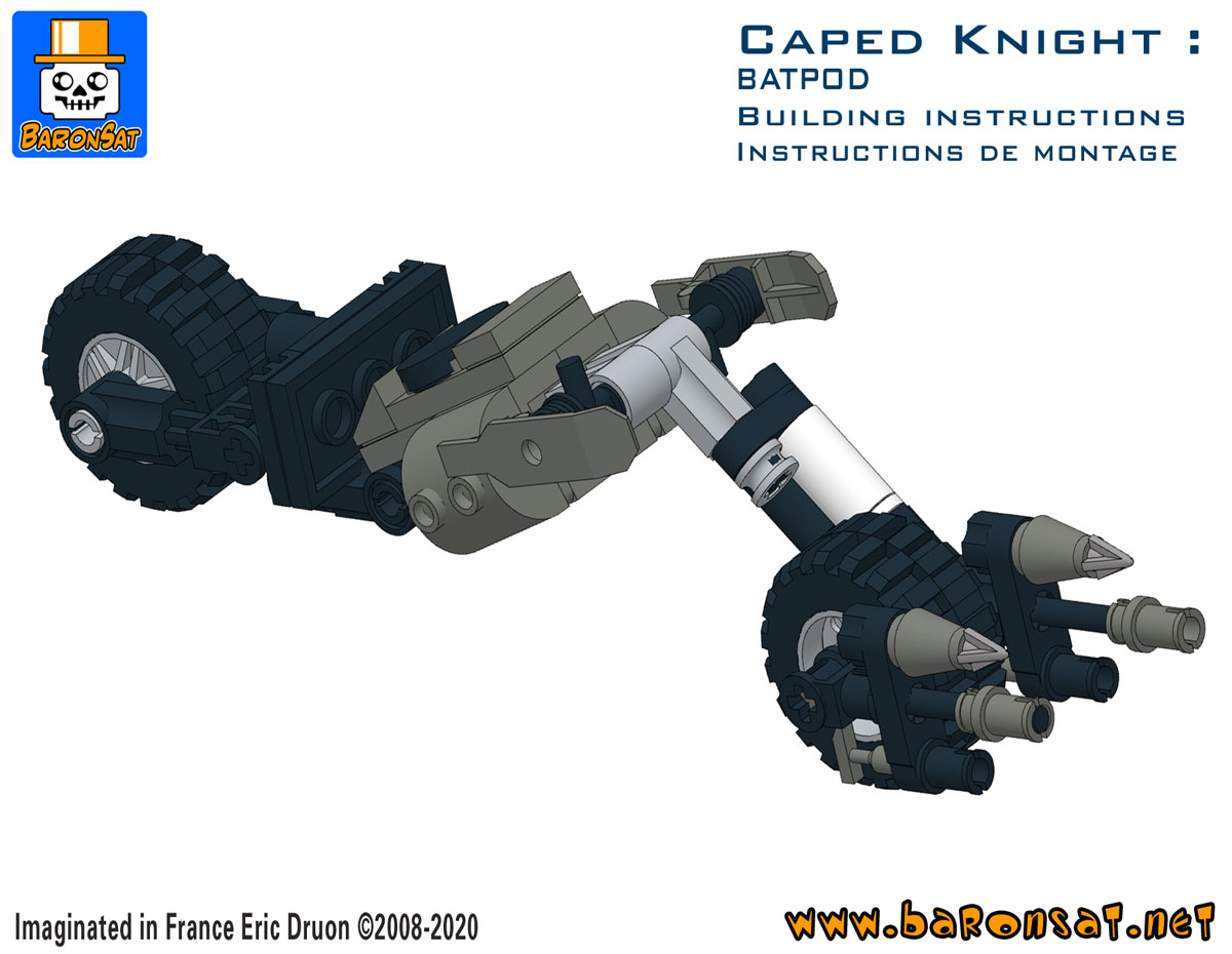 Lego moc Batpod Custom Model Sample Building Instructions