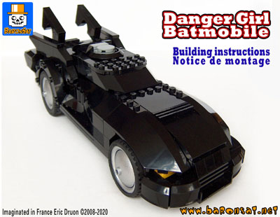 Lego moc Danger Girl Batmobile Custom Model Building Instructions