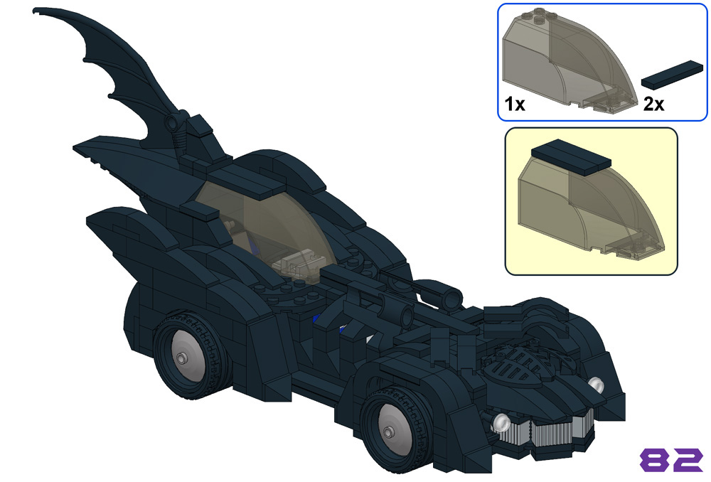 Instructions Lego Bricks Custom Batmobile Batman Forever Movie