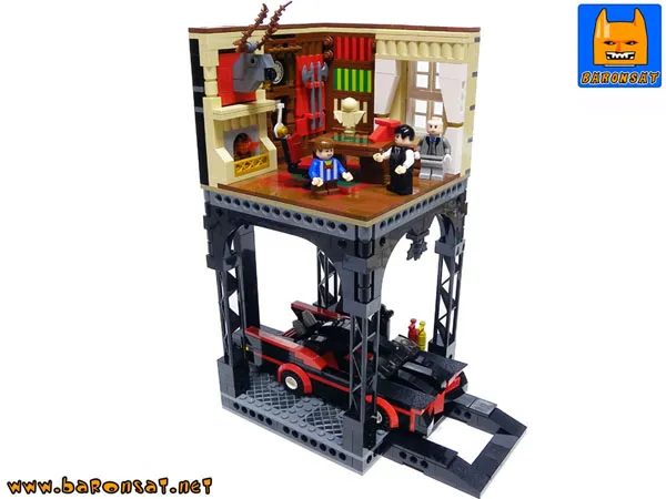 lego wayne library batman building instructions custom moc