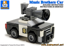 Lego Bricks Custom Model Famous Movies Blues Brothers