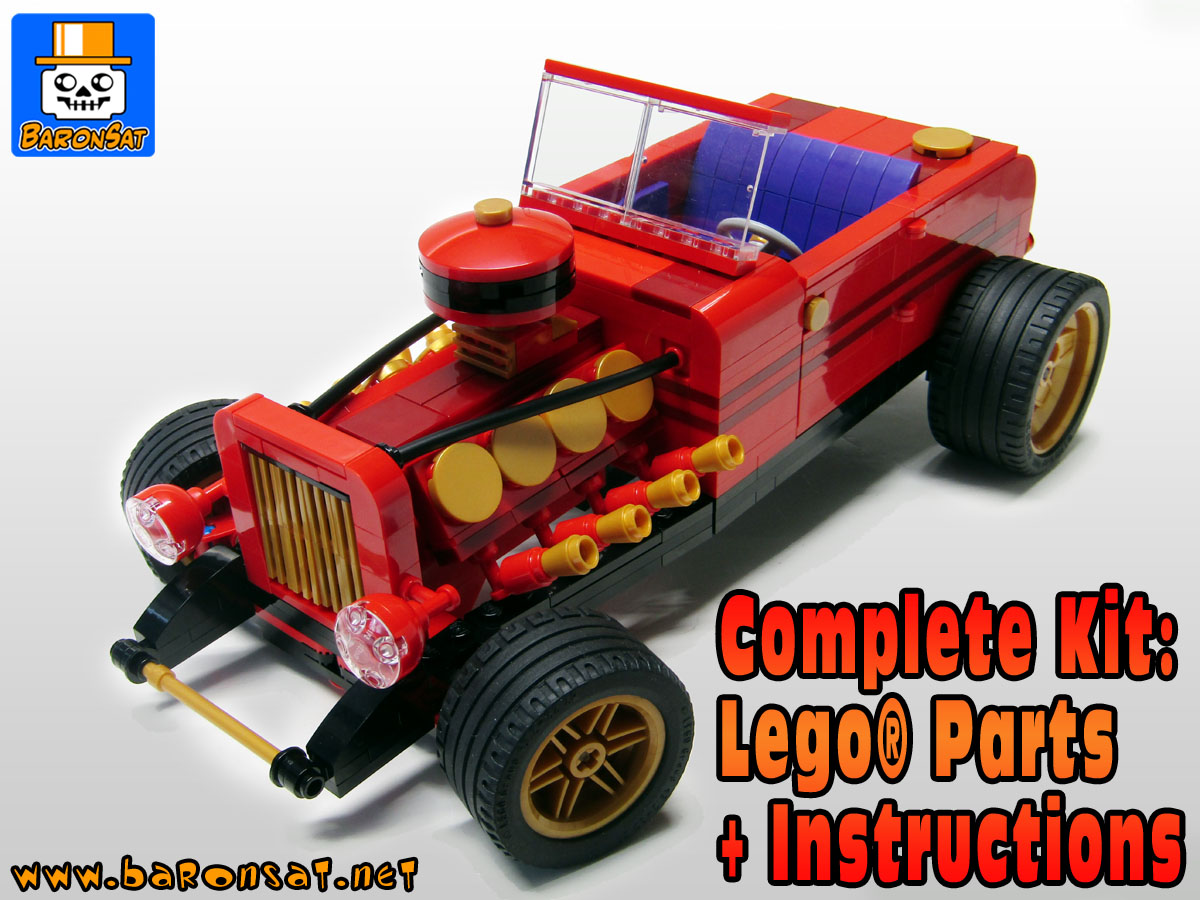 Lego Bricks Custom Model Ford 32 Hot rod