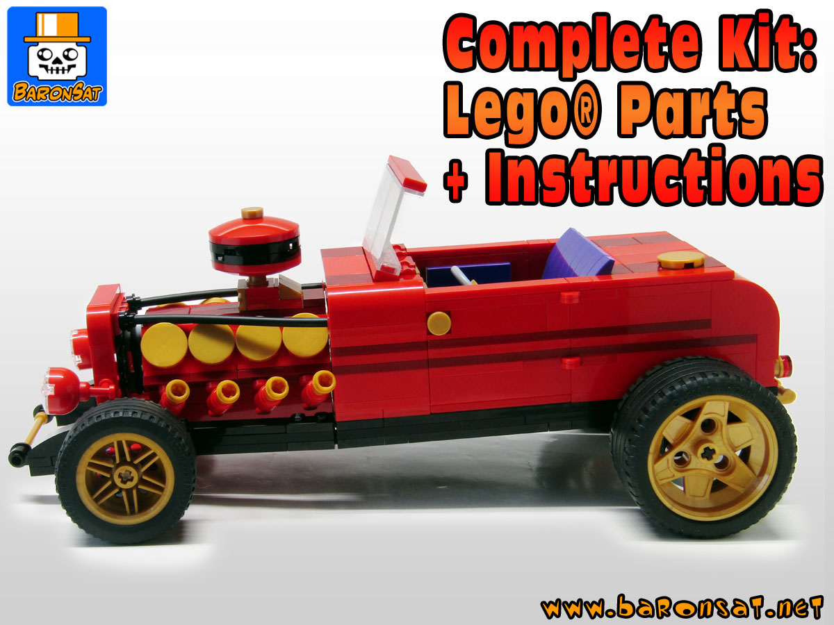 Instructions Lego Bricks Ford 32 Hot rod