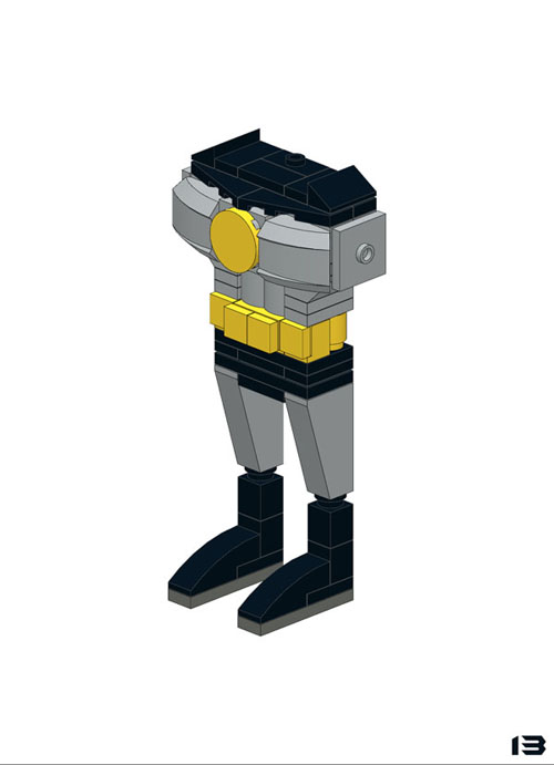 Lego moc Free Building Instructions for Moodscale Batman Figure Page 13