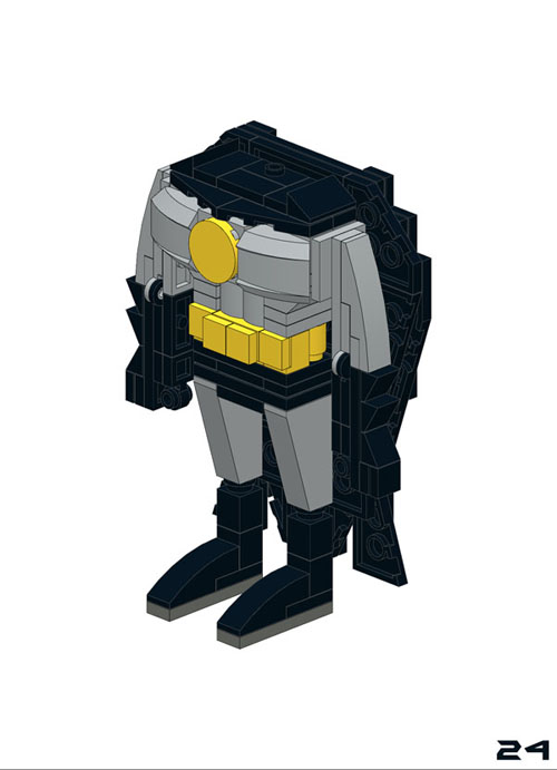 Lego moc Free Building Instructions for Moodscale Batman Figure Page 24