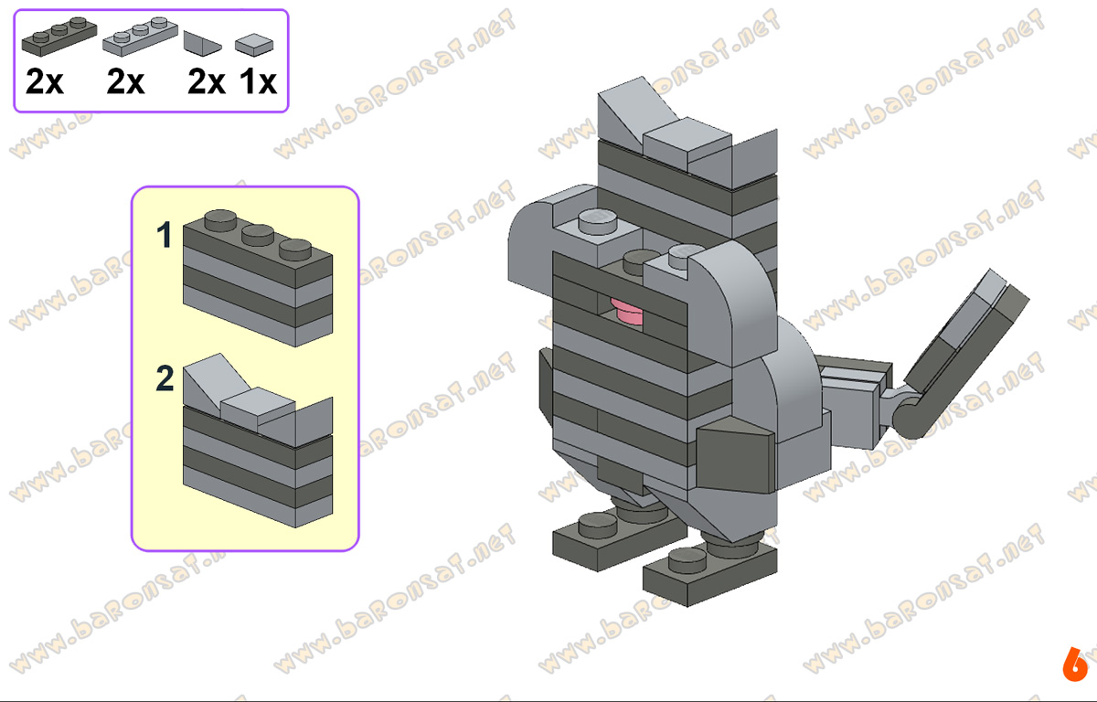 Lego moc Free Building Instructions Cute Cat Custom Model Page 8