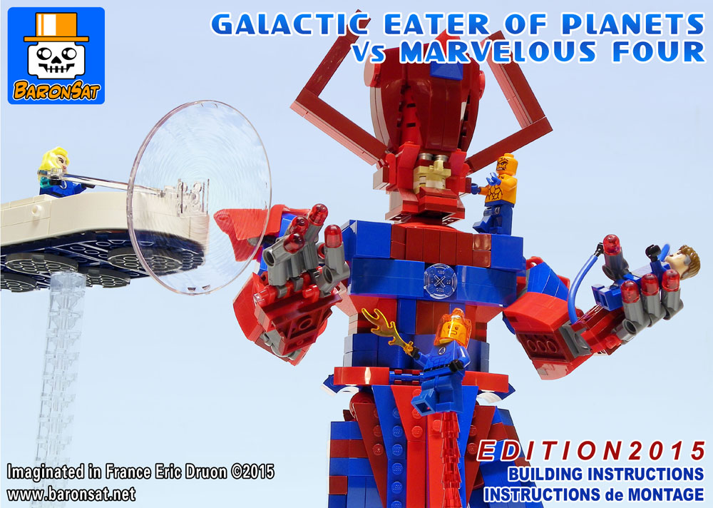 lego galactus vs fantastic four custom model building instructions