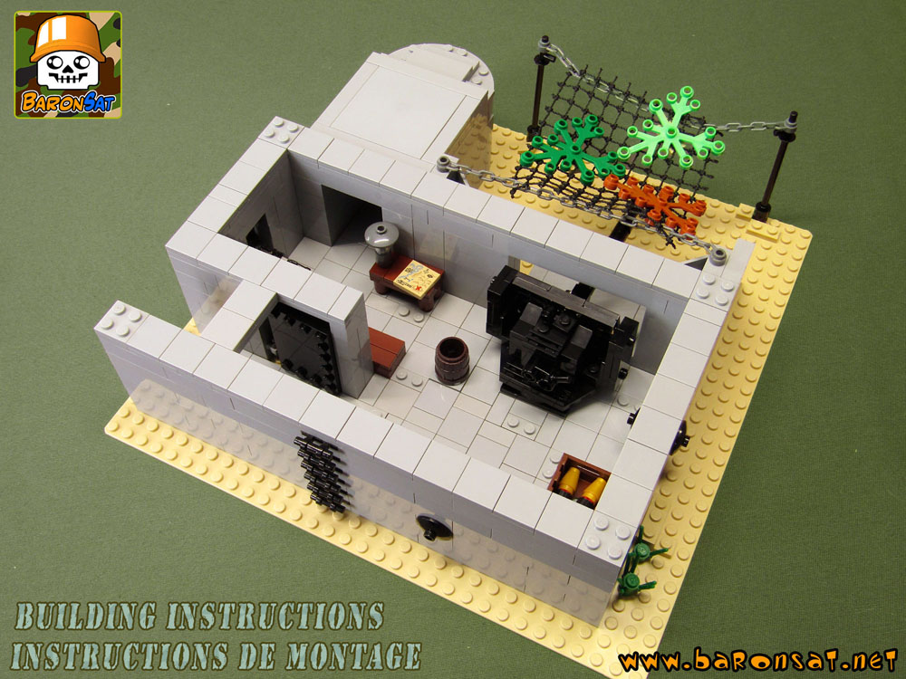 Doe alles met mijn kracht Reizende handelaar Editor Lego moc German Command Bunker building Instructions custom