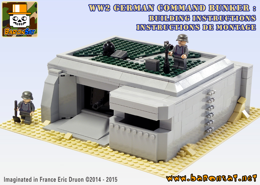 Lego moc WW2 German Command Bunker Building Instructions