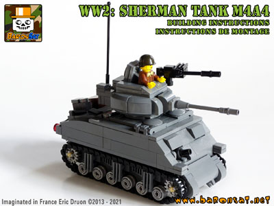Lego-moc-ww2-Sherman-M4A4-Small-Tank-building-instructions