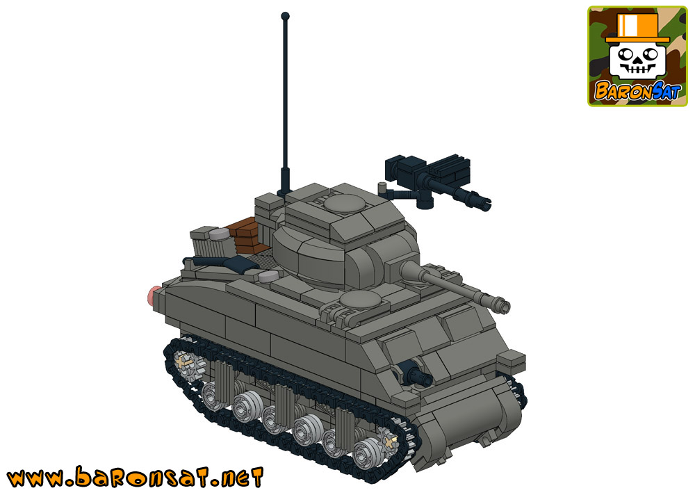 lego moc sherman building instructions