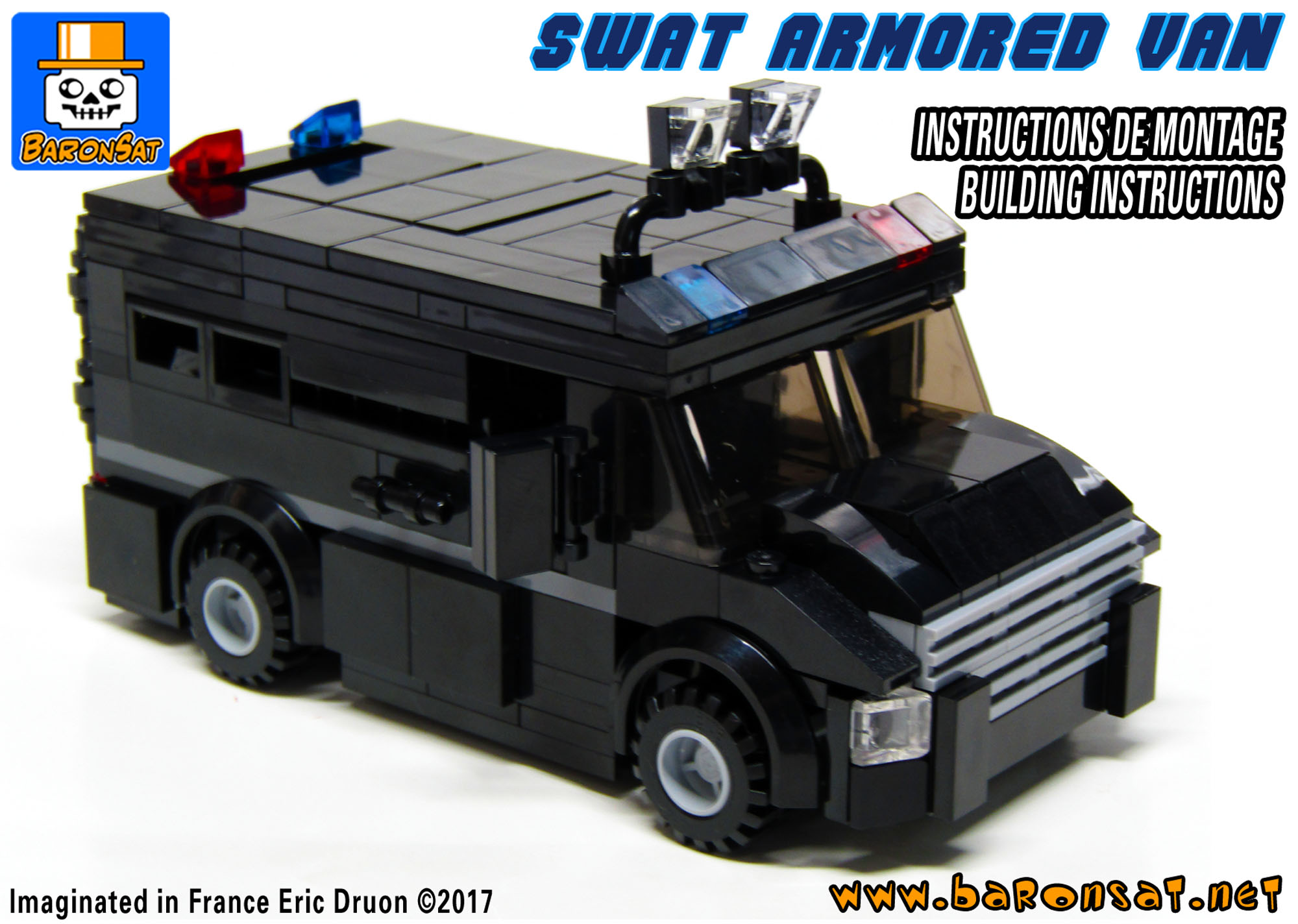 Lego small swat armored vehicle Instructions sample