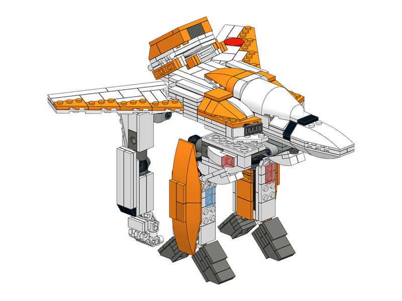 Lego Valkyrie VF-1D Building Instructions MOC Custom Model Pic