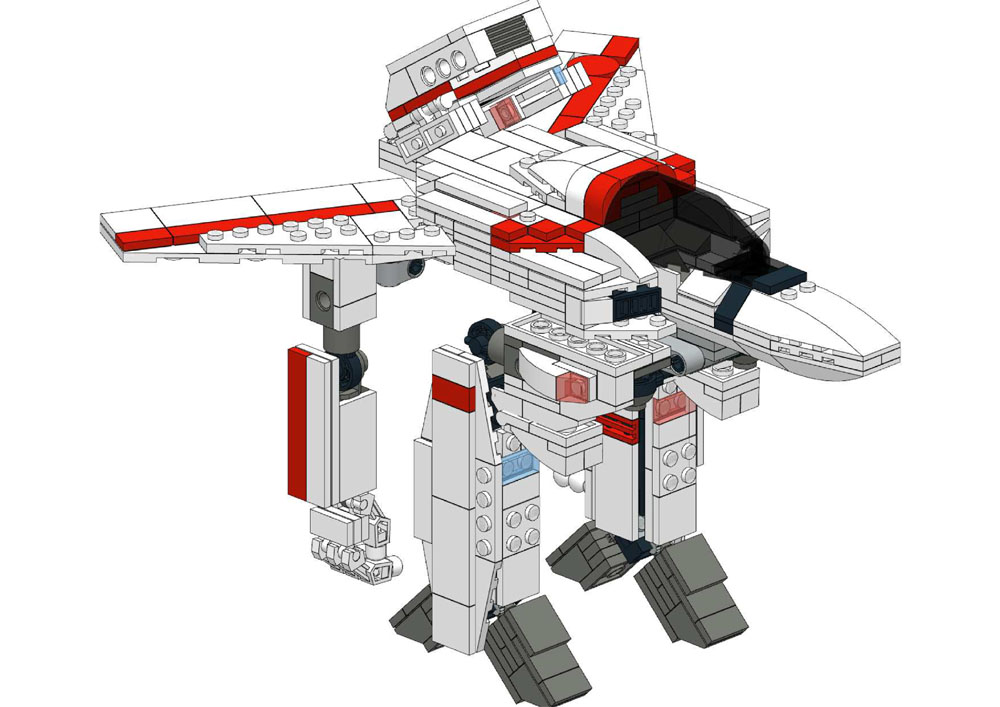 Lego Valkyrie VF-1J Building Instructions MOC Custom Model Pic