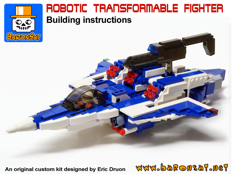 Lego moc Alpha Fighter Blue custom model Building Instructions