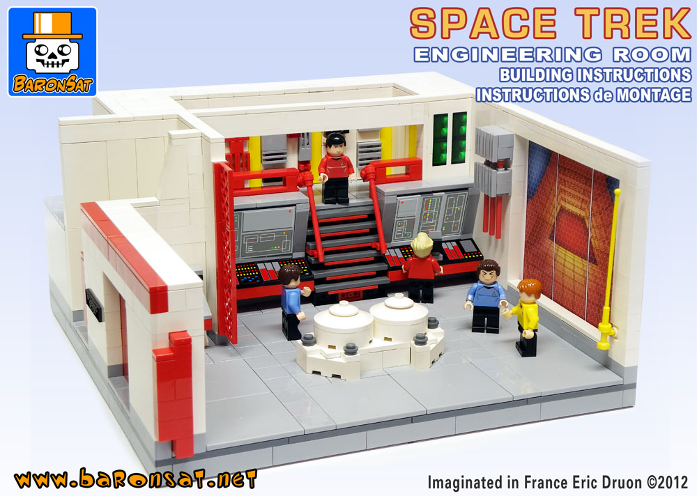 lego star trek engineering room custom model