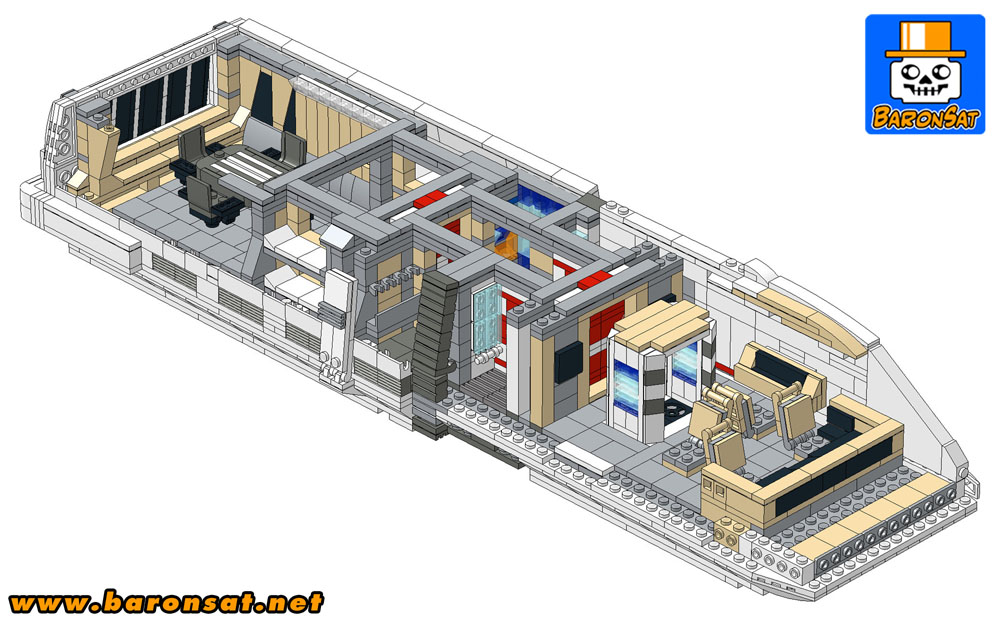 Lego moc DS9 Runabout Shuttle star trek building instructions interior