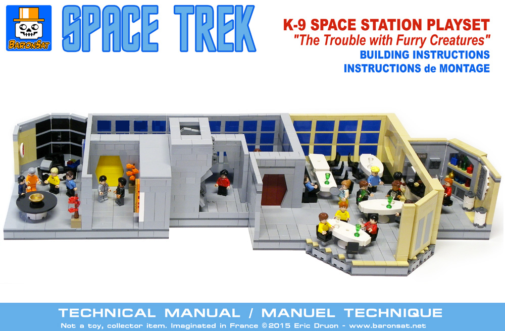 Lego moc K-7 Space Station Building Instructions Star Trek TOS custom model