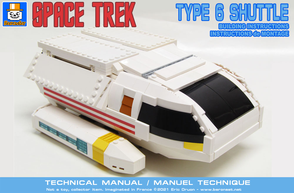 lego TNG Type 6 Shuttle building instructions moc
