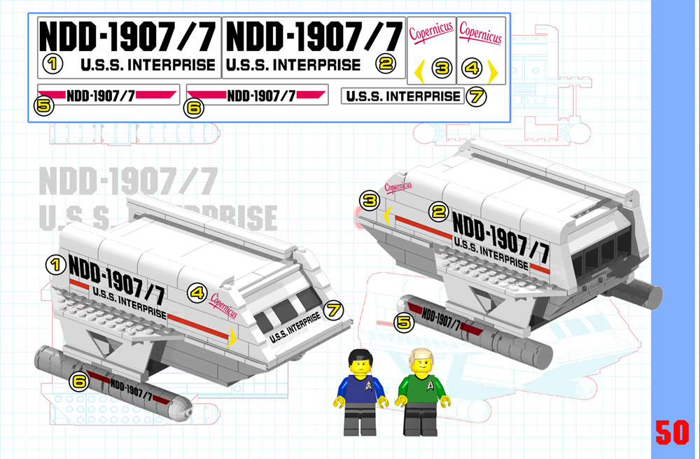 lego star trek galileo shuttle room custom instructions