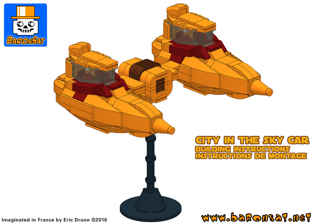 lego bespin cloud car custom model building instructions