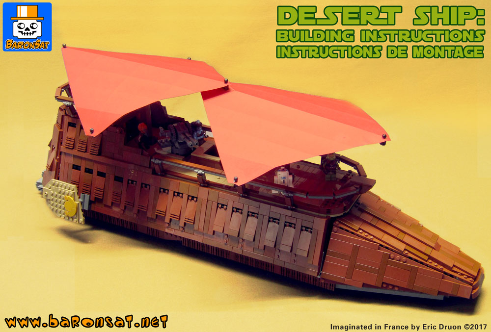 lego jabba sail barge custom building instructions