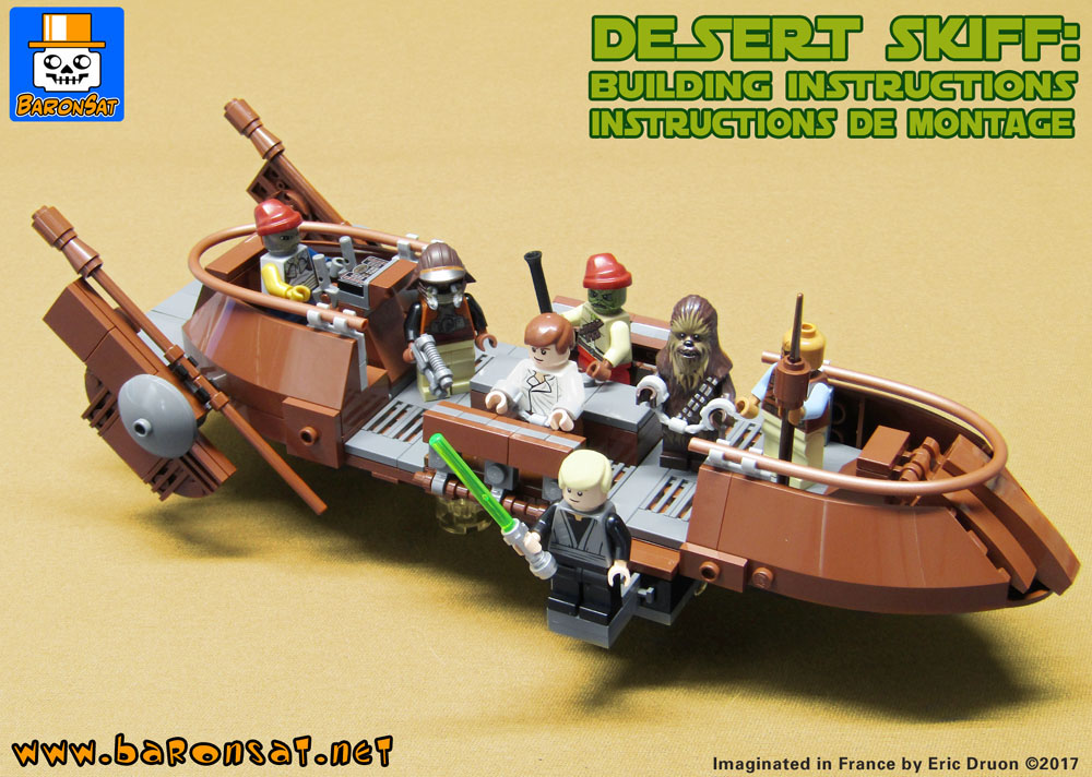 lego tatooine skiff bantha2 custom model building instructions