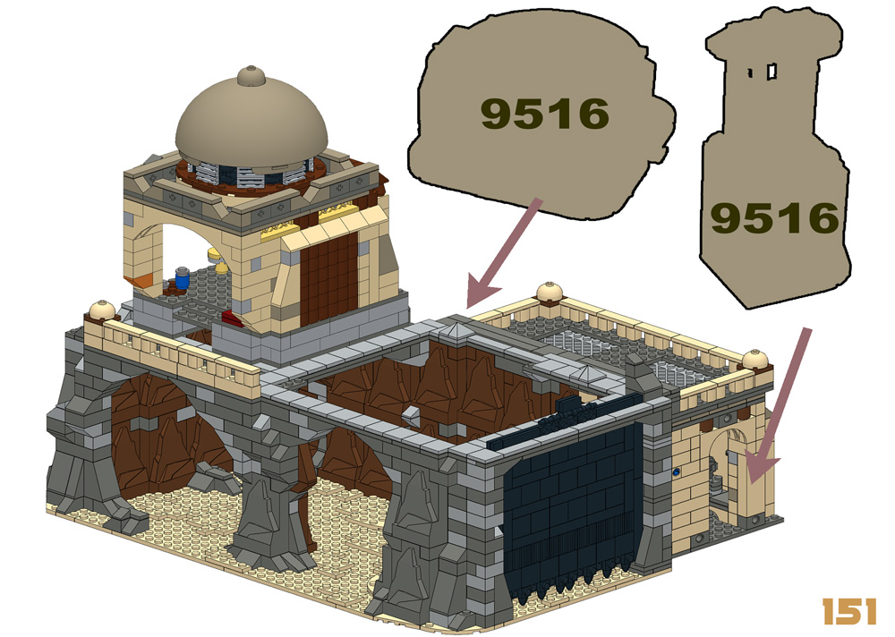 lego jabba palace custom model building instructions