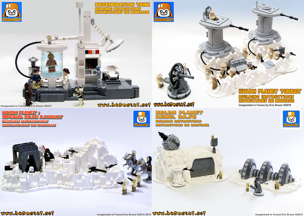 Lego 4 pack Hoth Models moc Building Instructions