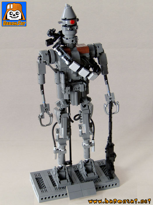 IG-88 on stand picture custom moc models made of lego bricks