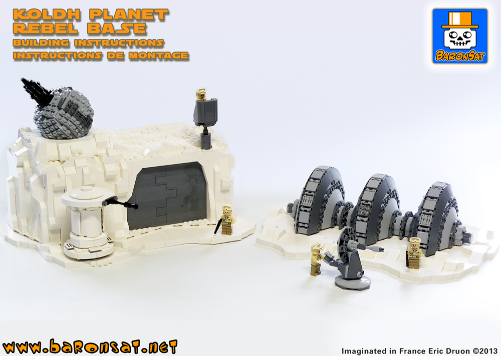 lego hoth rebel base custom model