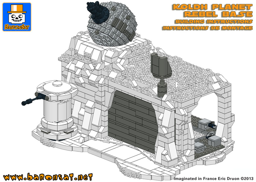 lego hoth rebel base custom model building instructions