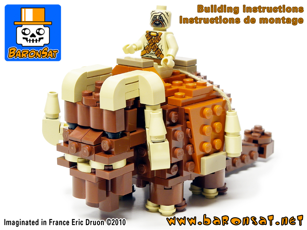 Lego moc Bantha Custom Model Building Instructions