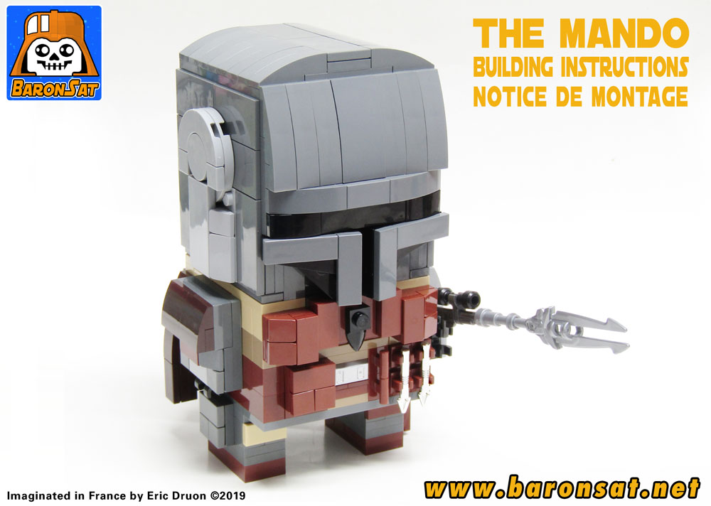 Lego moc Large Mandalorian Brickheadz building instructions