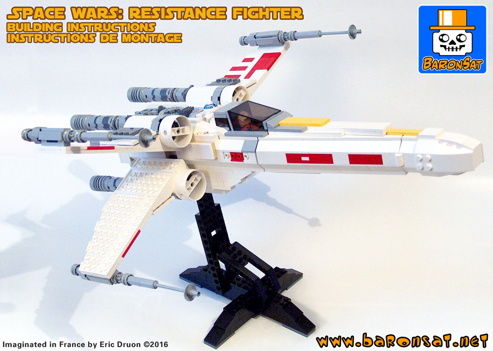 lego x-wing fighter custom model 