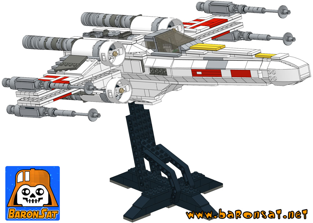 lego x-wing fighter custom model instructions