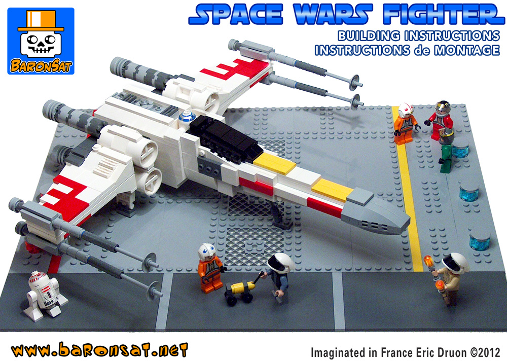 lego x-wing landing pad custom building instructions