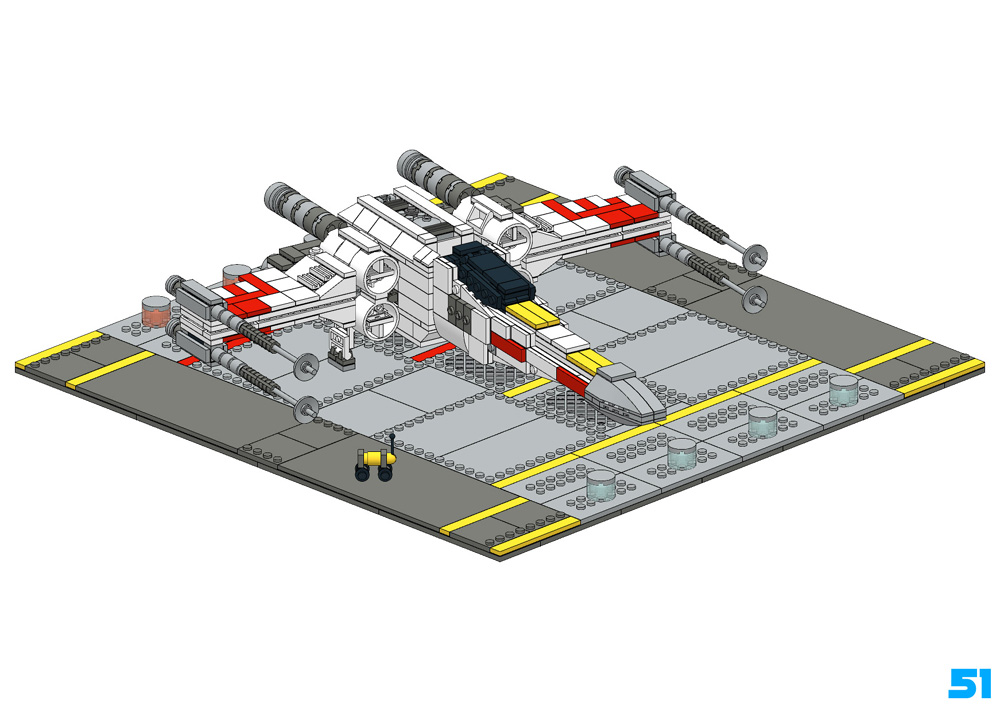 lego x-wing diorama custom model instructions