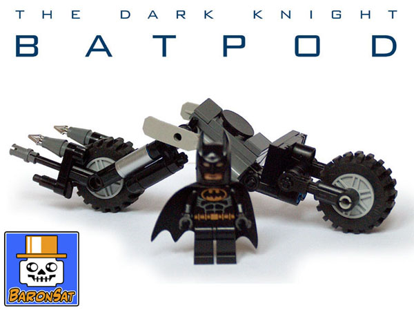 Lego moc Batpod Custom Model with Batman Minifigure