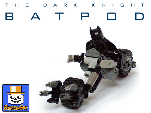 Lego moc Batpod Custom Model with Batman Riding