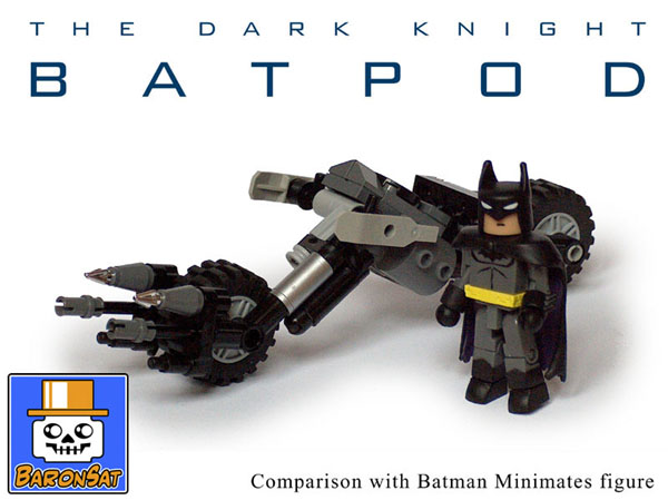 Lego moc Batpod Custom Model with Batman Minimates